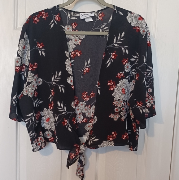 Serengeti Floral Wrap Top - Picture 1 of 6